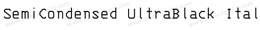 SemiCondensed UltraBlack Italic字体转换